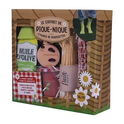 Conjunto de meias para piquenique gourmet